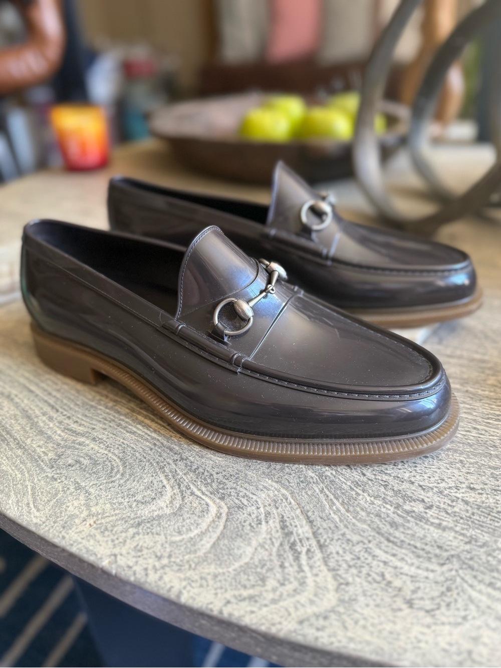 Gucci Horsebit Rubber Loafer in Ebony Brown - Size 12